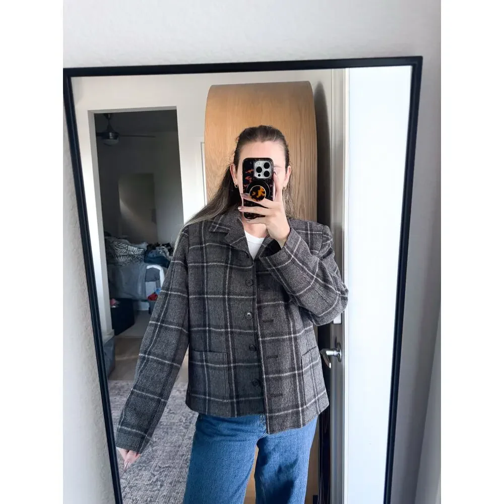 Vintage‎ Gray Plaid Jacket